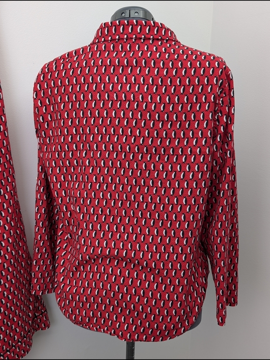 Victoria's Secret Red Penguin Printed Button-Up Pajama Set Large Short - Picture 5 of 8